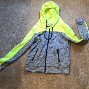 Pink full zip sweat shirt